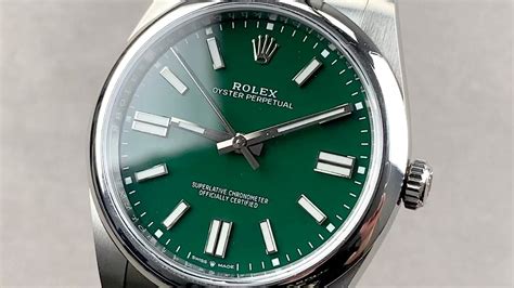 rolex oyster green price